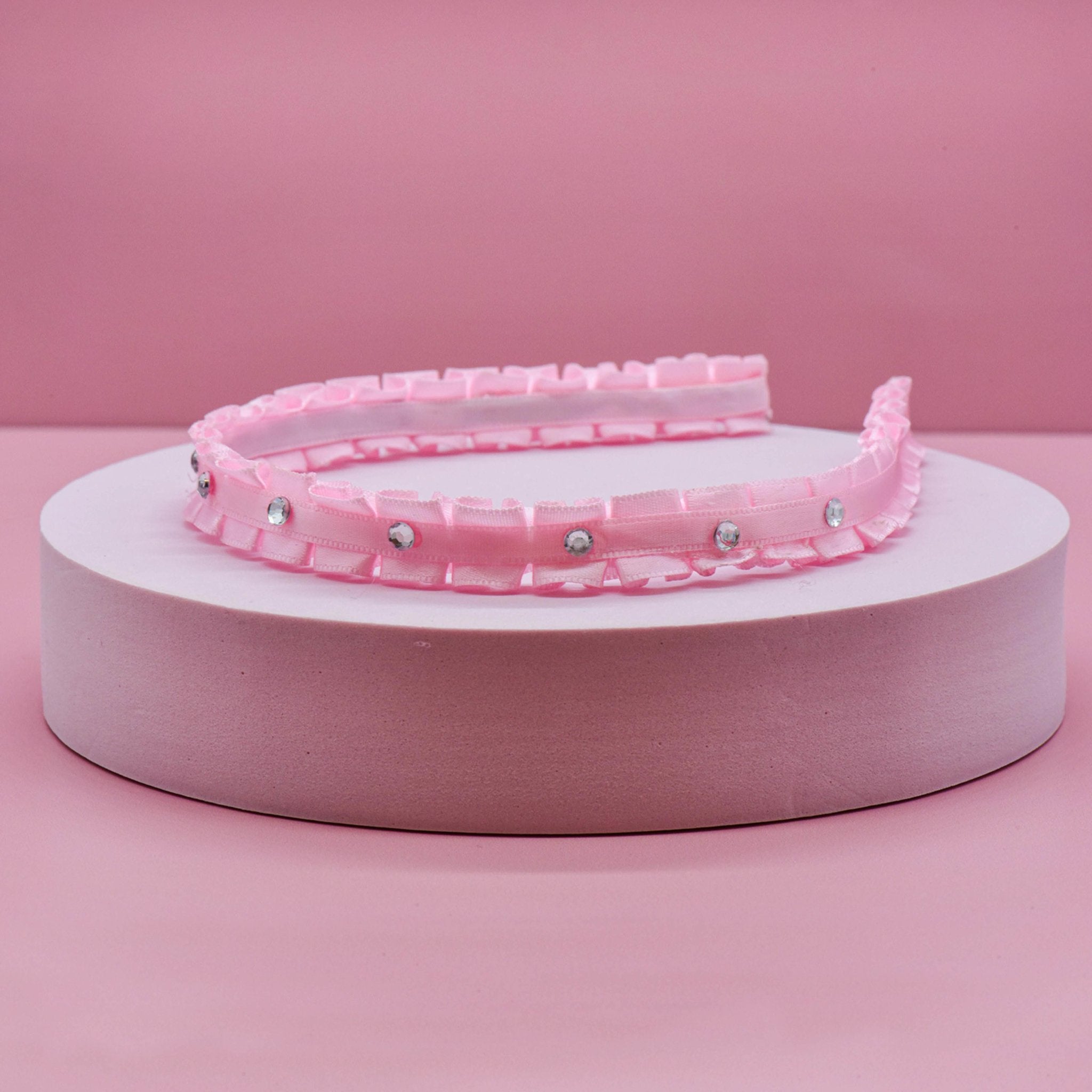 Pleated Rhinestone Headband - FROG SAC