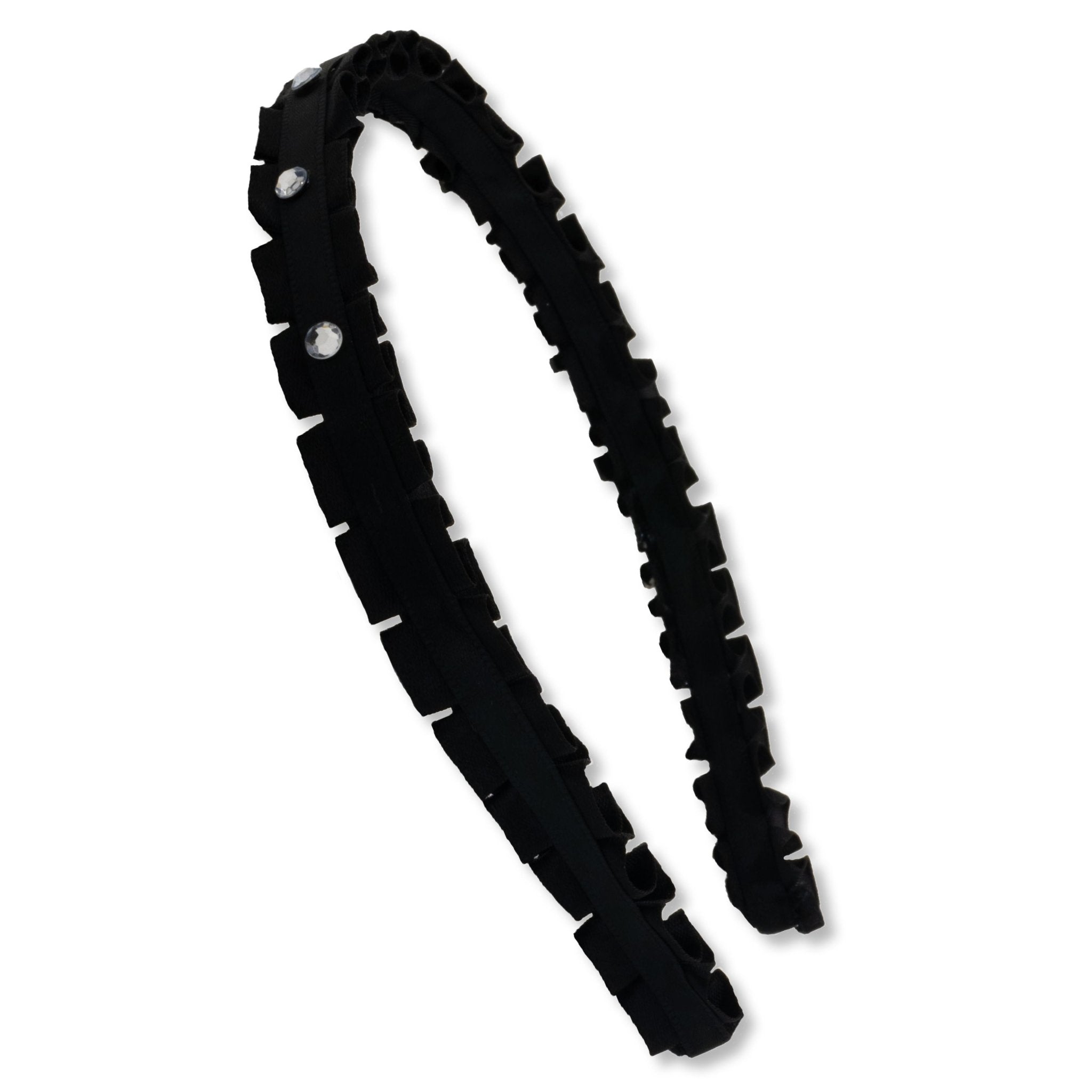 Pleated Rhinestone Headband - FROG SAC