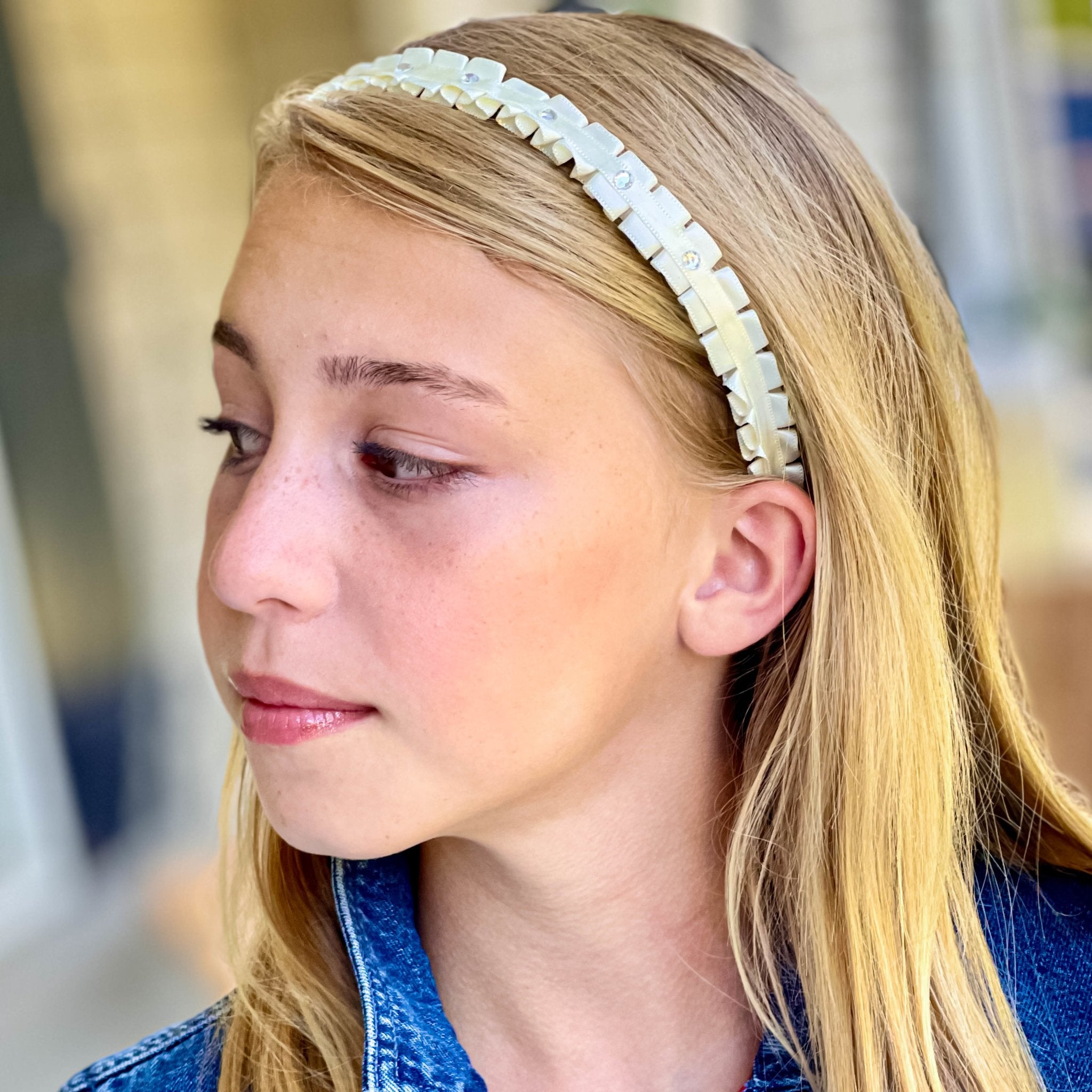 Pleated Rhinestone Headband - FROG SAC