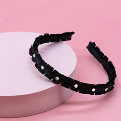 Pleated Rhinestone Headbands - 3 Pack - FROG SAC