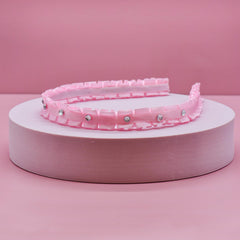 Pleated Rhinestone Headbands - 3 Pack - FROG SAC