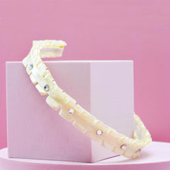 Pleated Rhinestone Headbands - 3 Pack - FROG SAC