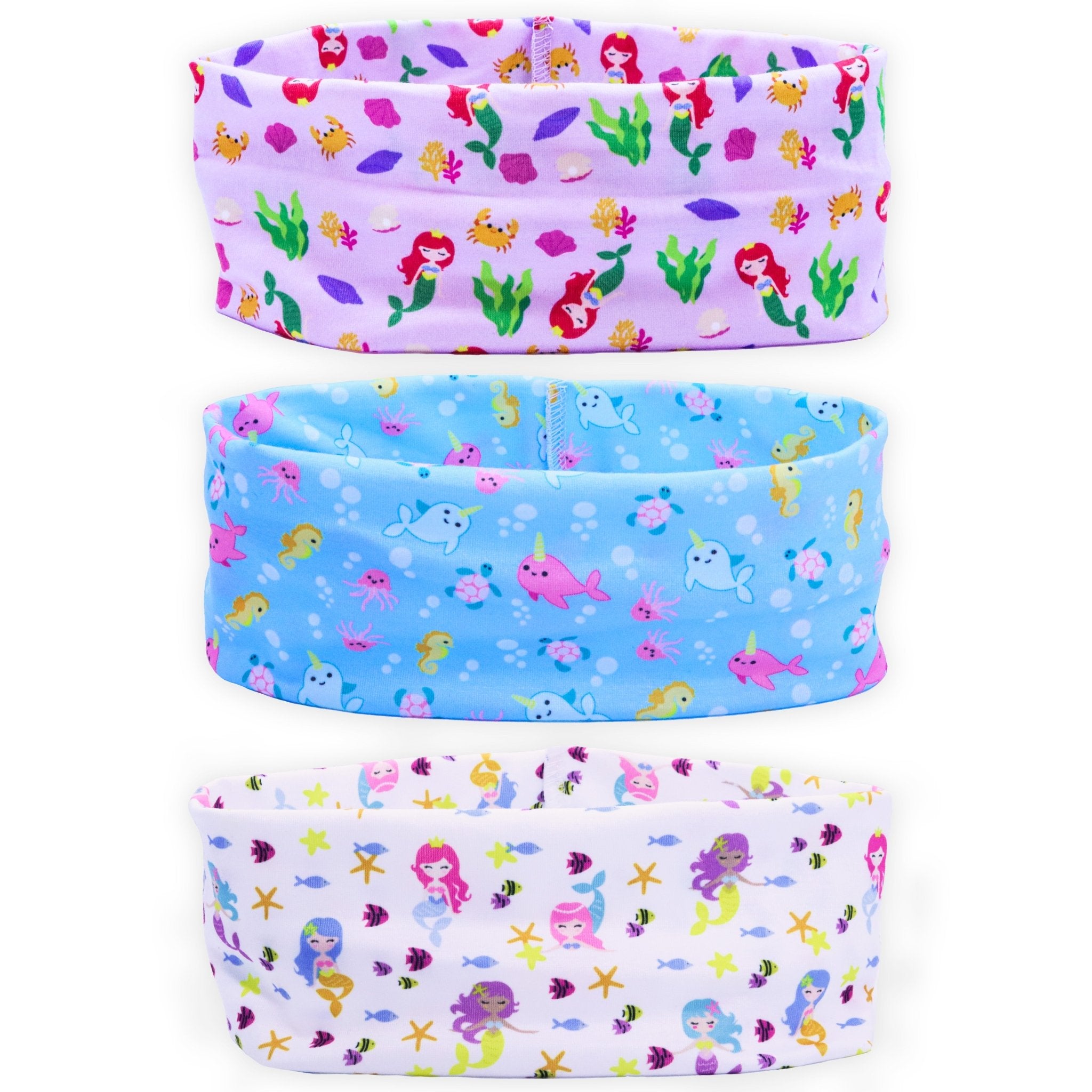 Princess Butterflies Unicorns Stretch Headbands - 3 Pack - FROG SAC