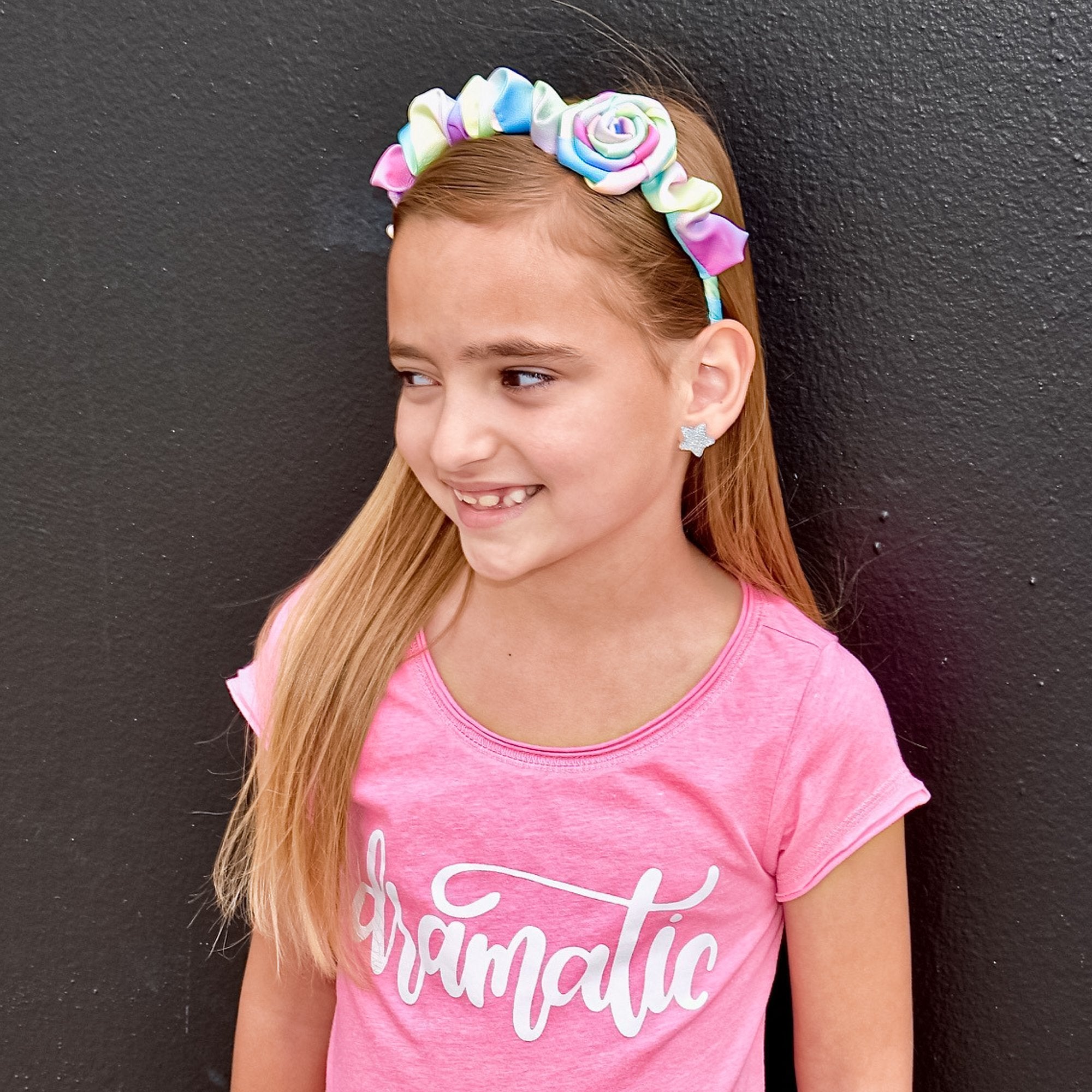 Satin Tie Dye Ruched Rosette Headbands - 2 Pack - FROG SAC