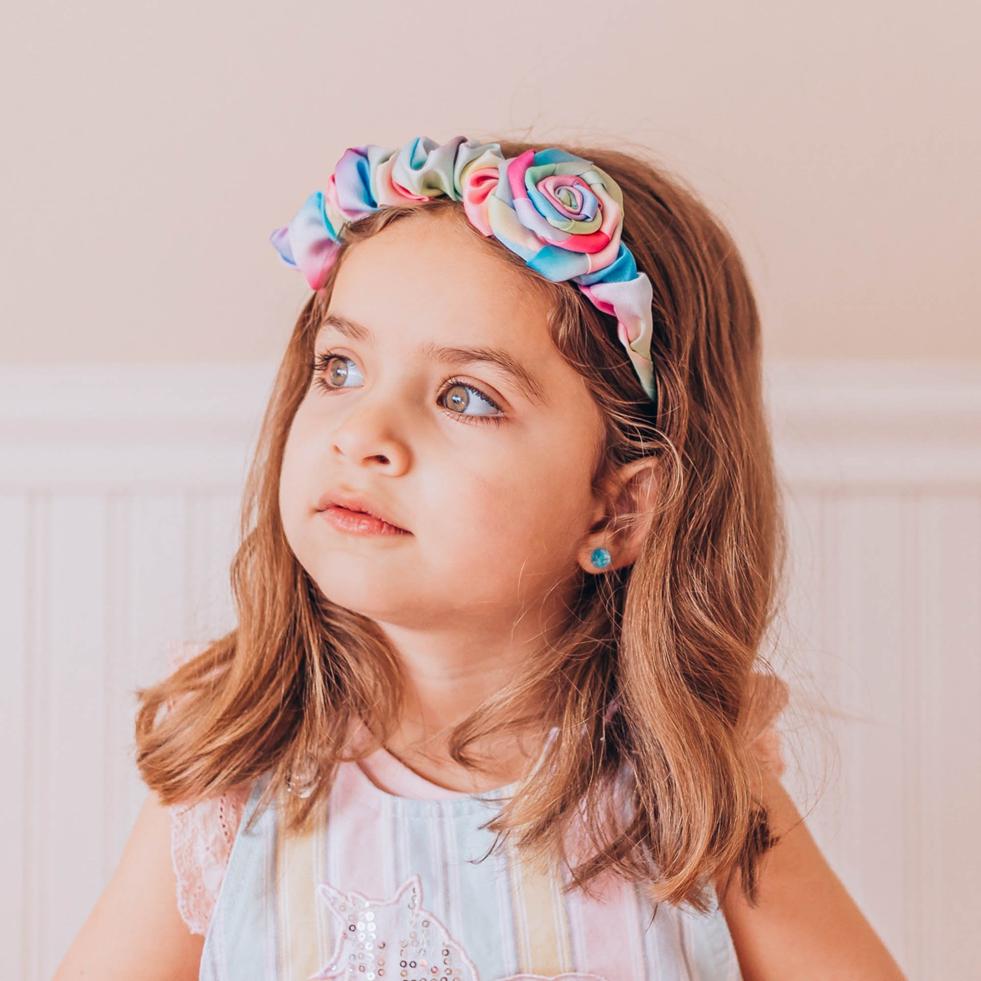 Satin Tie Dye Ruched Rosette Headbands - 2 Pack - FROG SAC