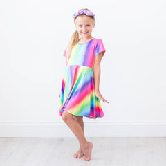 Satin Tie Dye Ruched Rosette Headbands - 2 Pack - FROG SAC