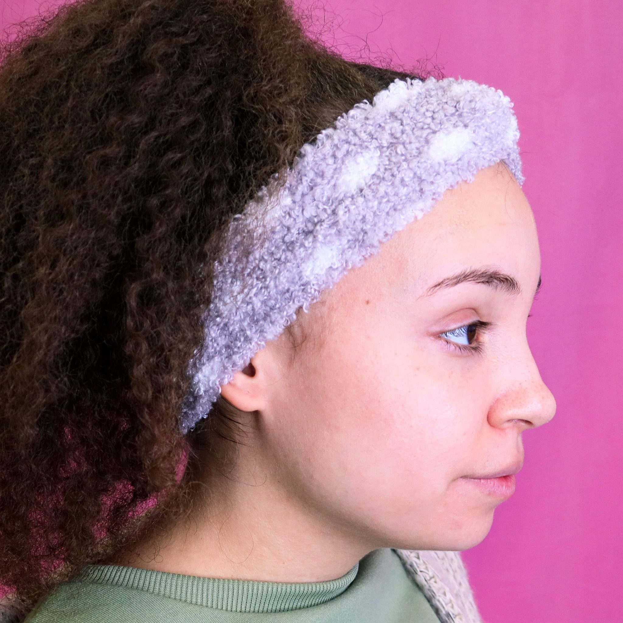 Sherpa Polka Dot Winter Headband - FROG SAC