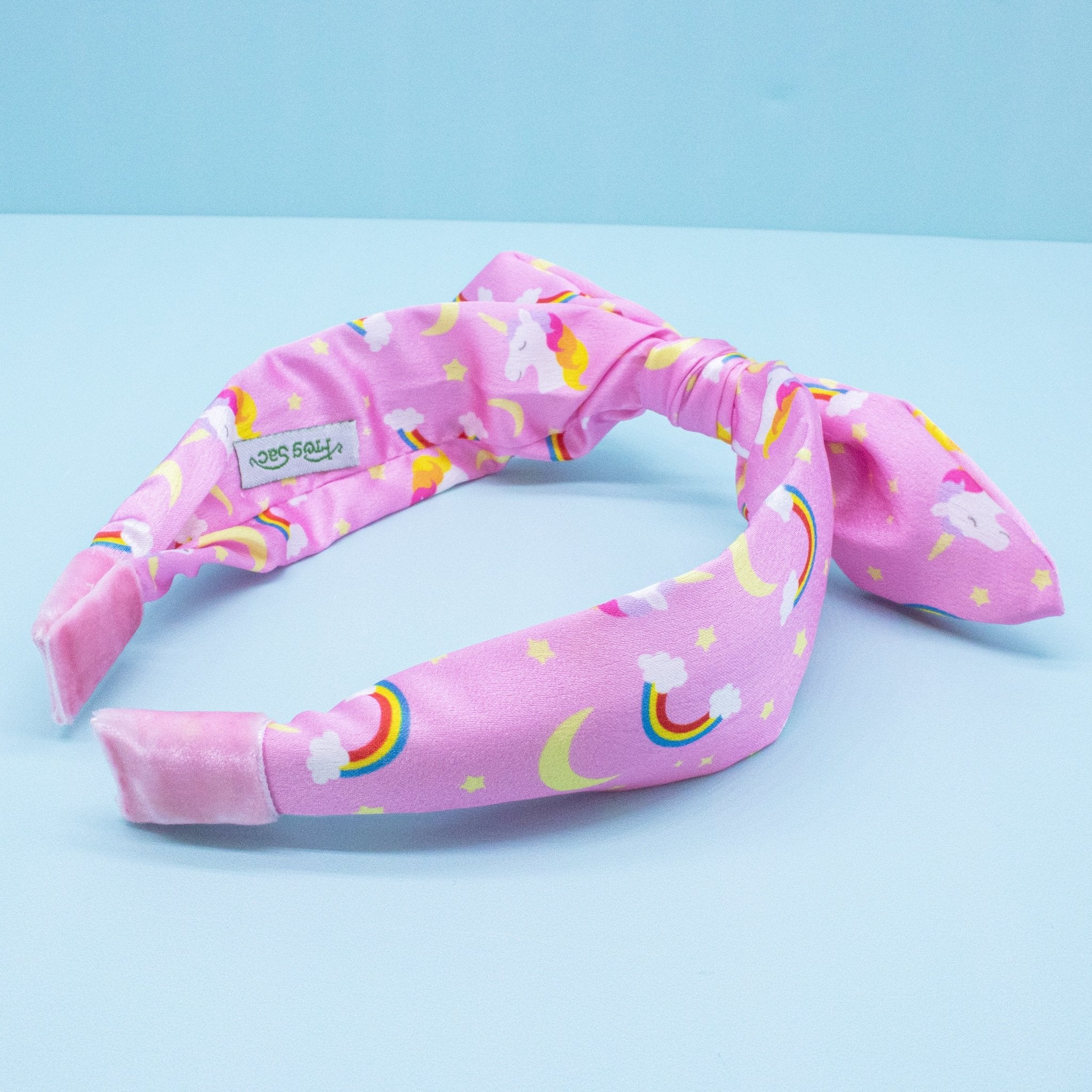 Silky Knotted Rabbit Ear Bow Headband - FROG SAC