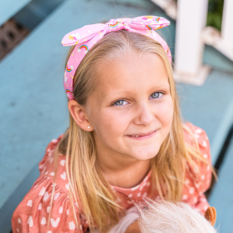 Silky Knotted Rabbit Ear Bow Headband - FROG SAC