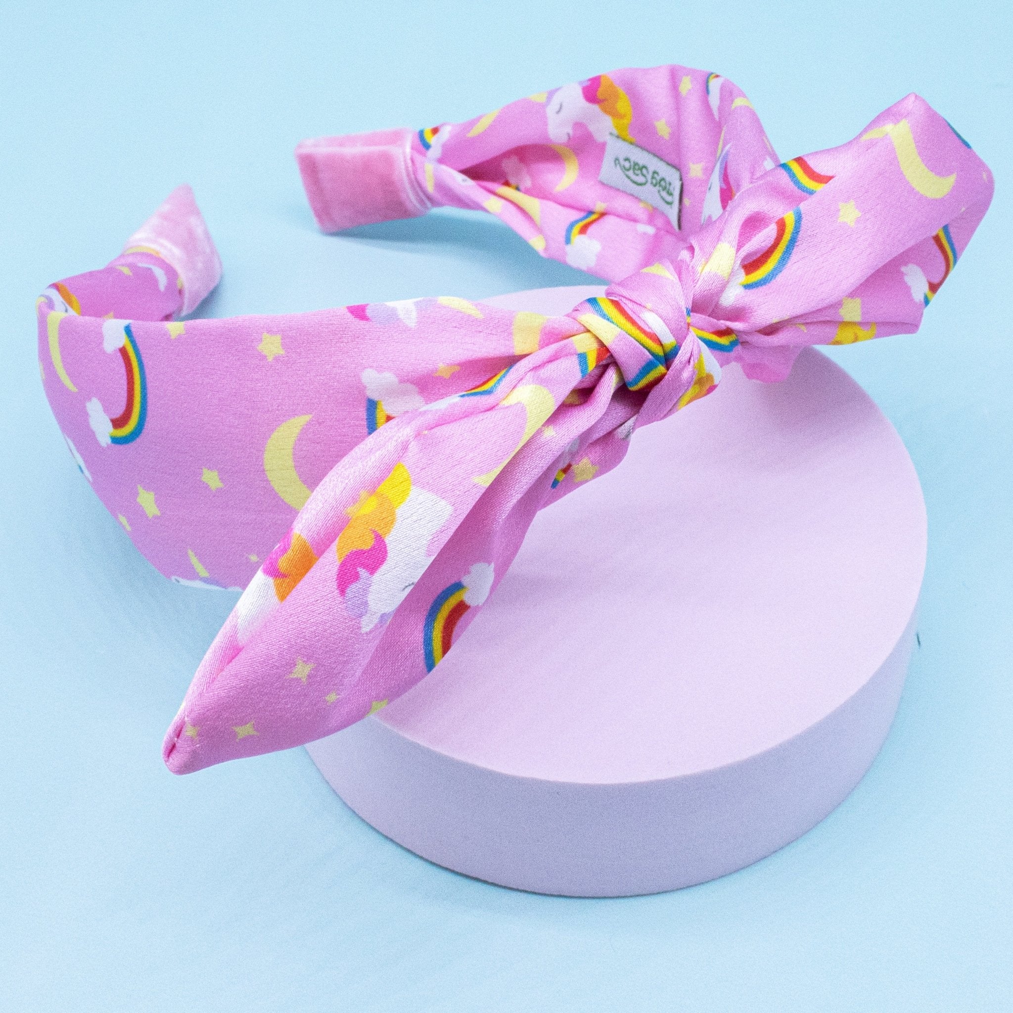 Silky Knotted Rabbit Ear Bow Headband - FROG SAC