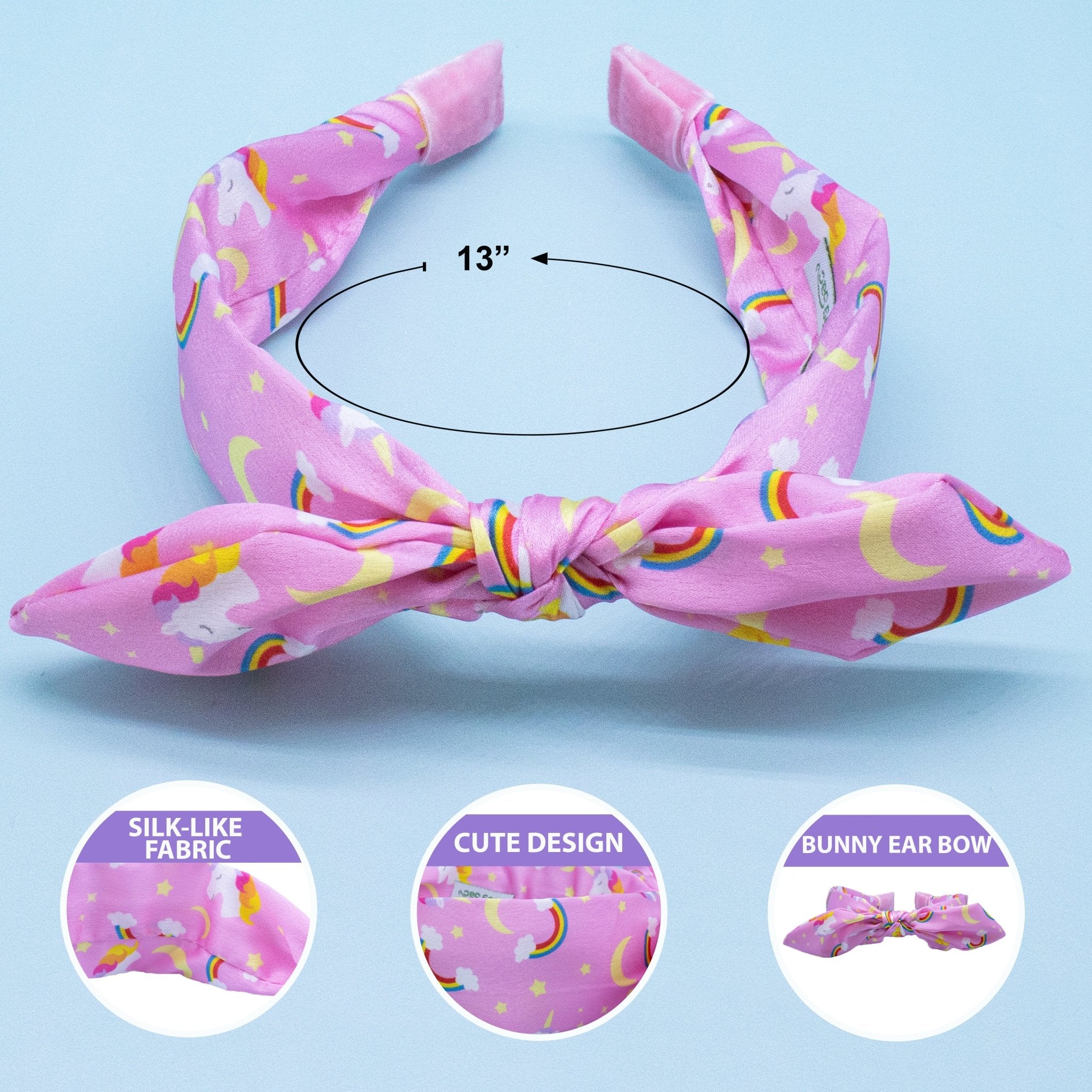 Silky Knotted Rabbit Ear Bow Headband - FROG SAC
