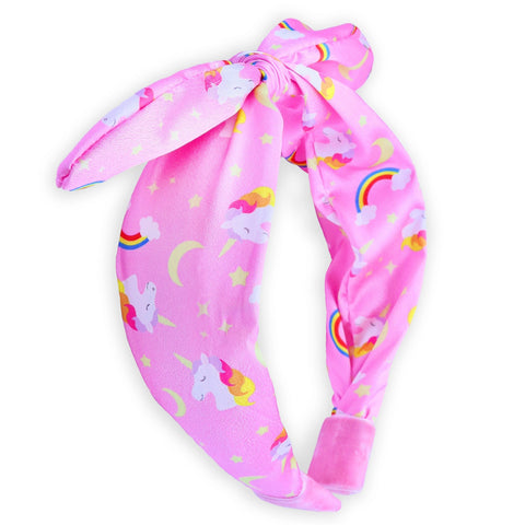 Silky Knotted Rabbit Ear Bow Headband - FROG SAC