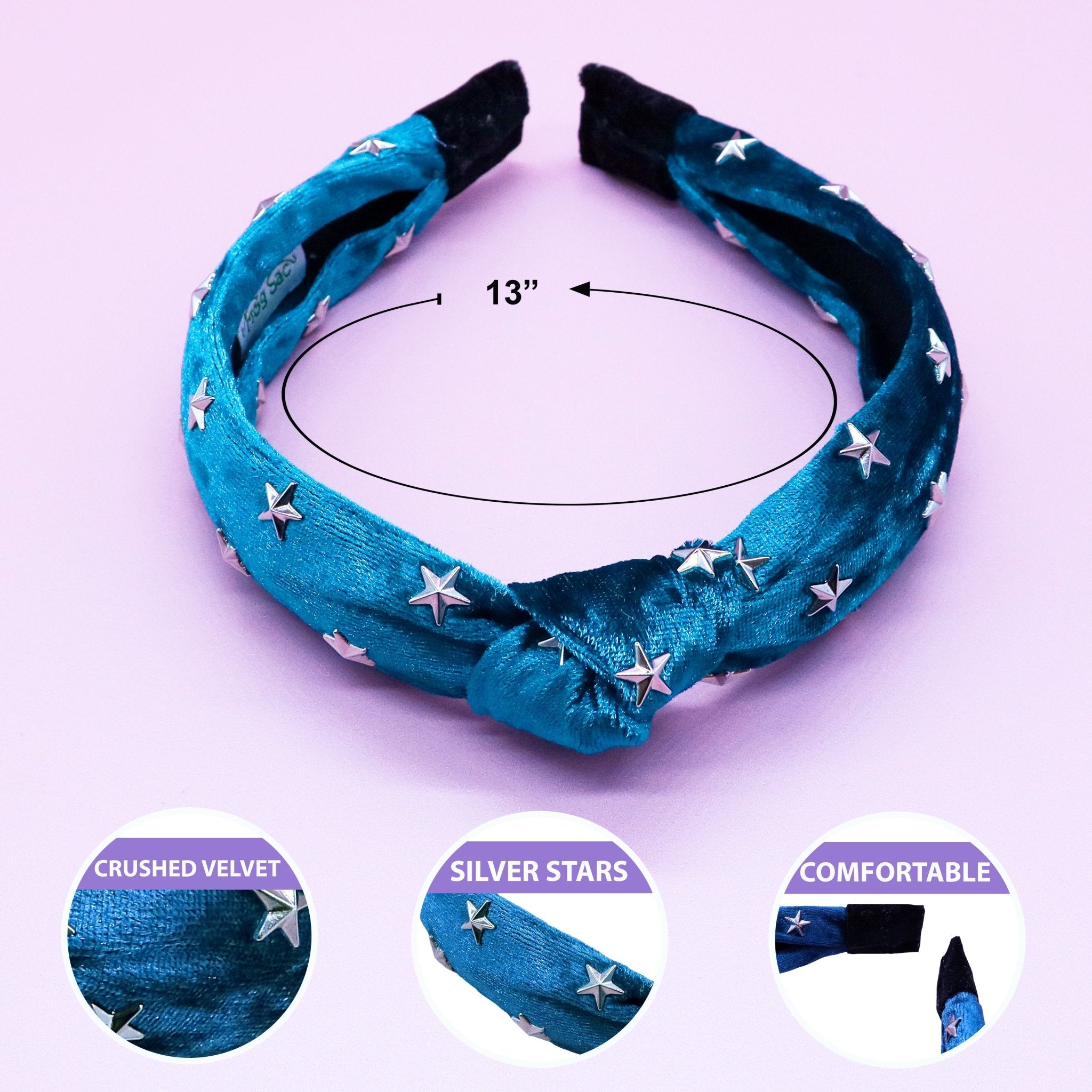 Silver Studded Star Headband - FROG SAC