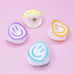 Small Emoji Smiley Face Hair Claw Clips - 4 Pack - FROG SAC