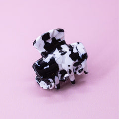 Small Square Tortoise Shell Hair Claw Clips - 2 Pack - FROG SAC