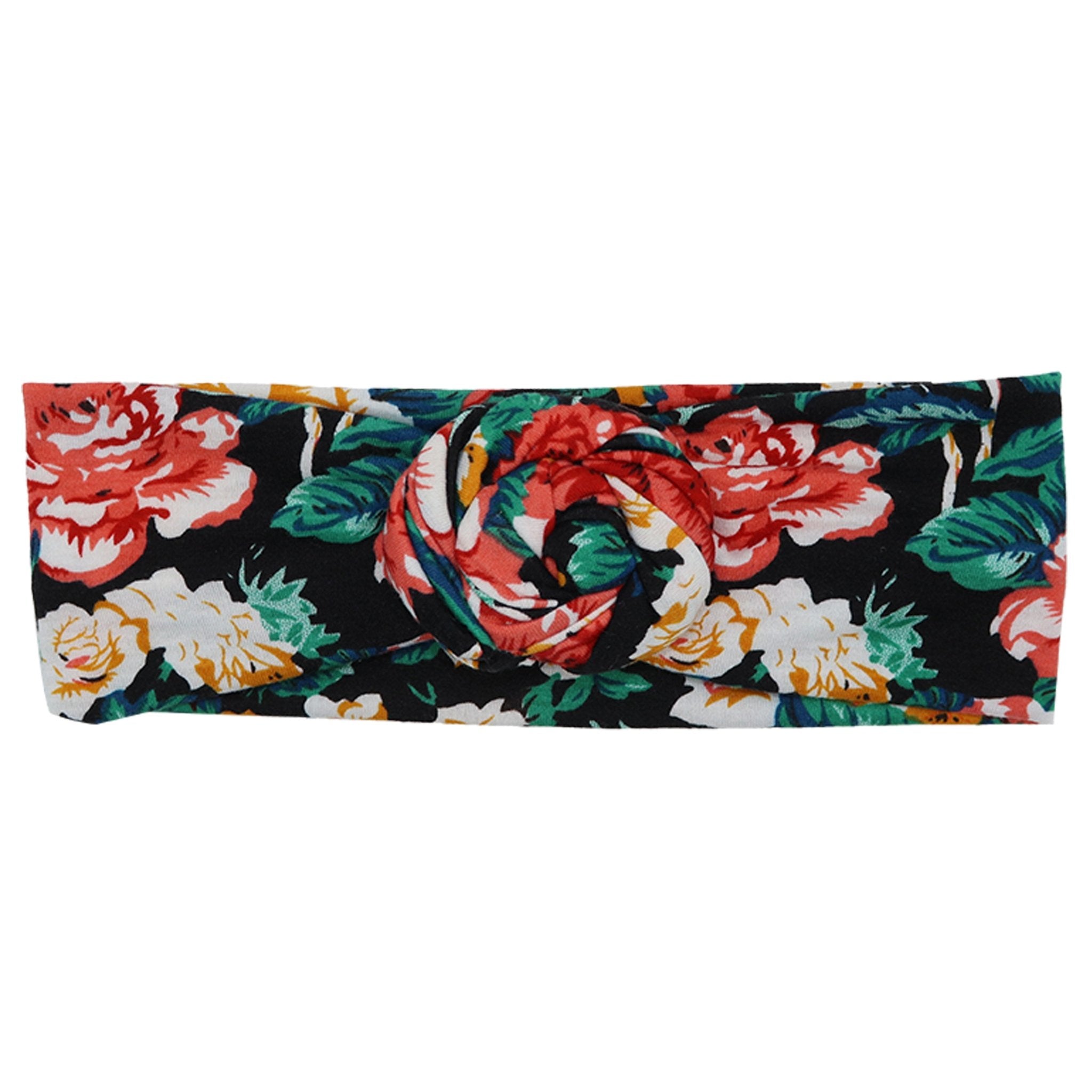 Soft Floral Rosebud Velour Headband - FROG SAC