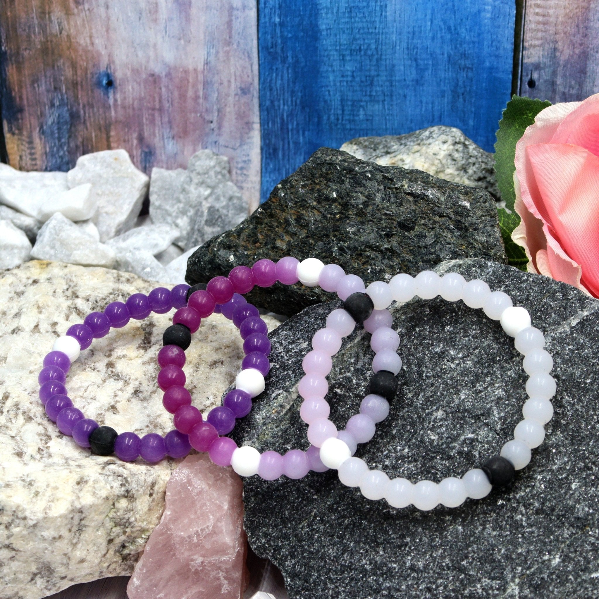 Solar Reactive Color Changing Beaded Bubble Bracelets - 6 Pack - FROG SAC