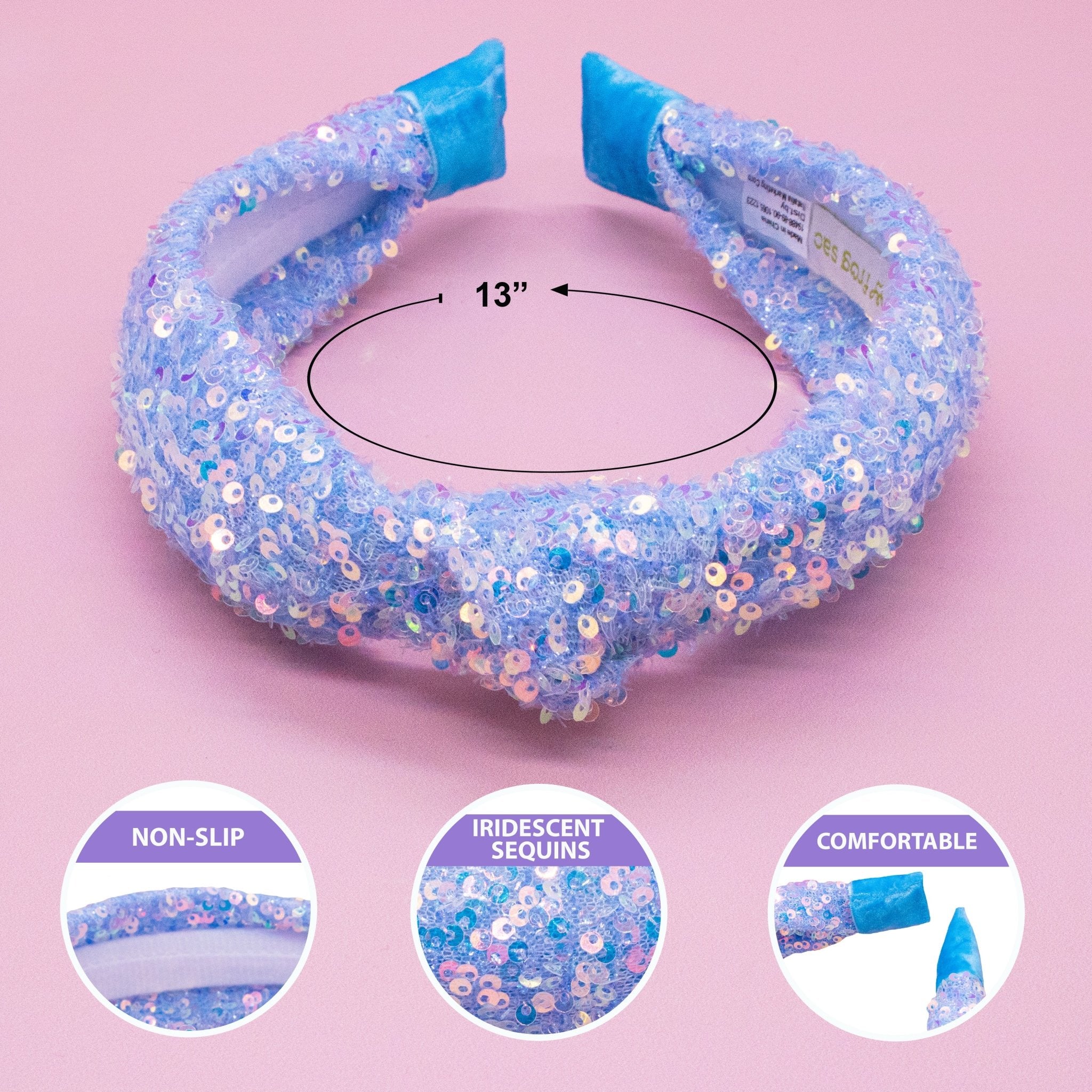 Sparkly Sequin Knot Headband - FROG SAC
