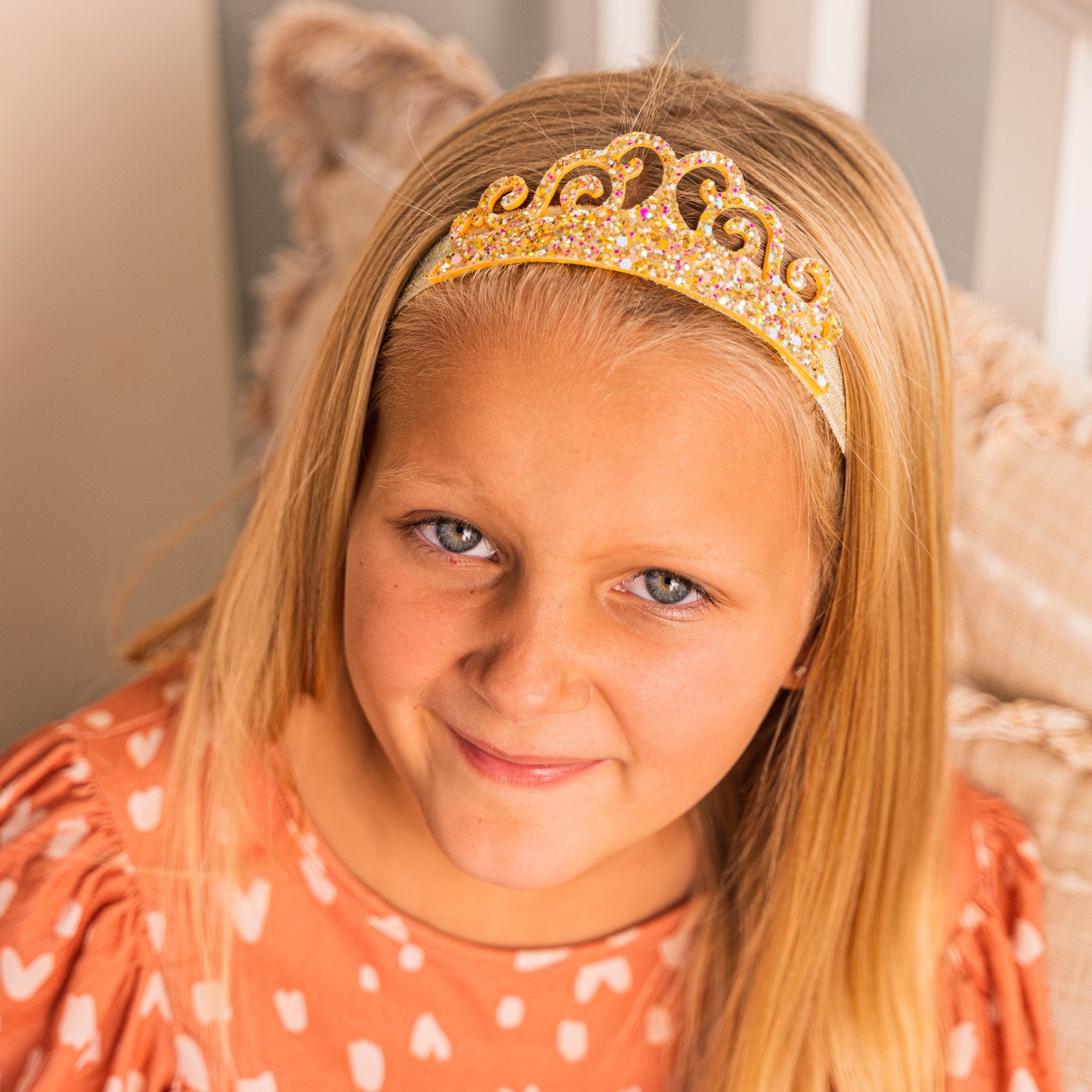 Stretch Glitter Princess Tiara Headbands - 4 Pack - FROG SAC