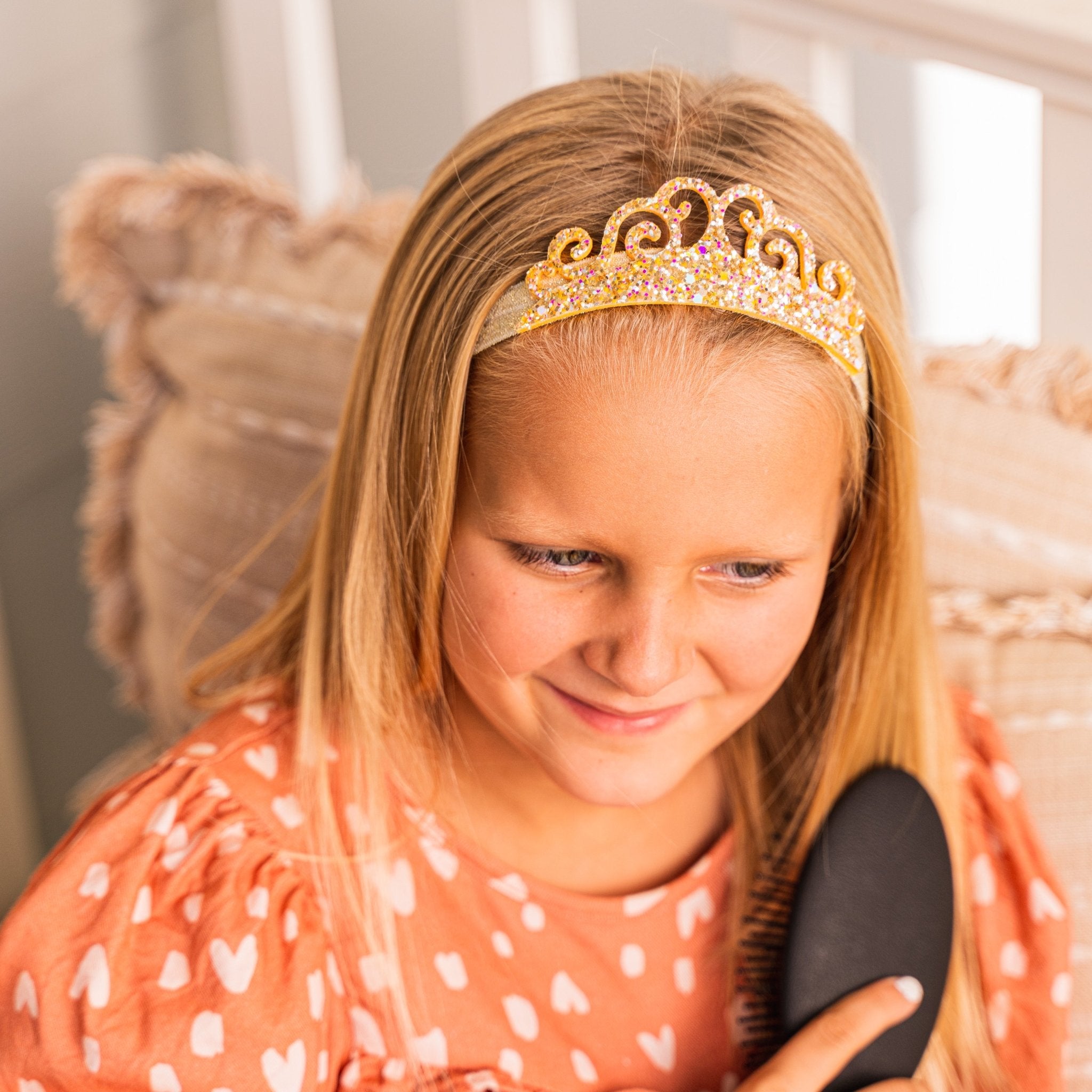 Stretch Glitter Princess Tiara Headbands - 4 Pack - FROG SAC