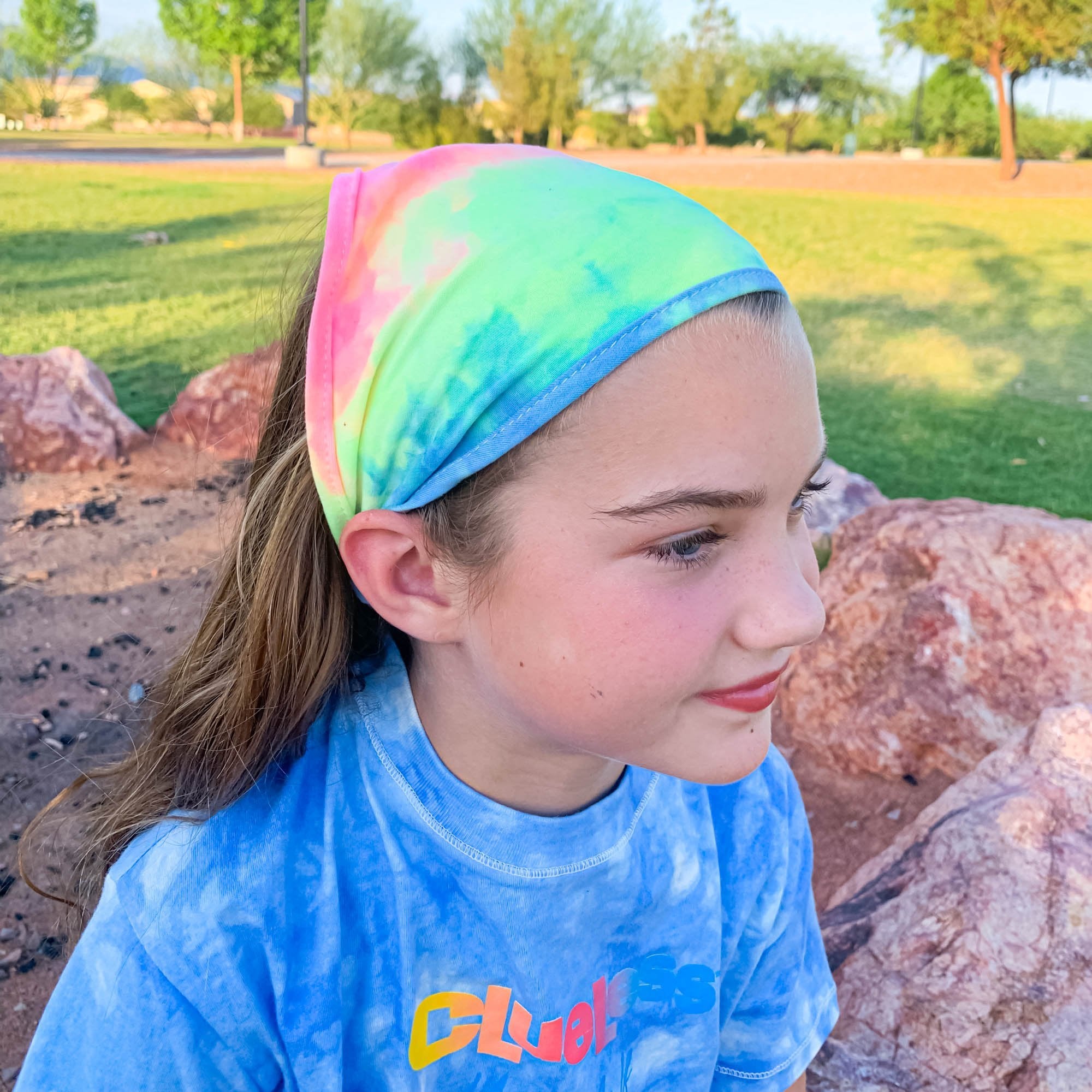 Stretch Tie Dye Bandana Scarf Headband - FROG SAC