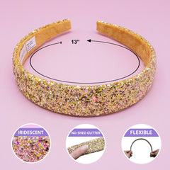Tapered Chunky Glitter Headband - FROG SAC