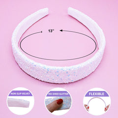 Tapered Chunky Glitter Headband - FROG SAC