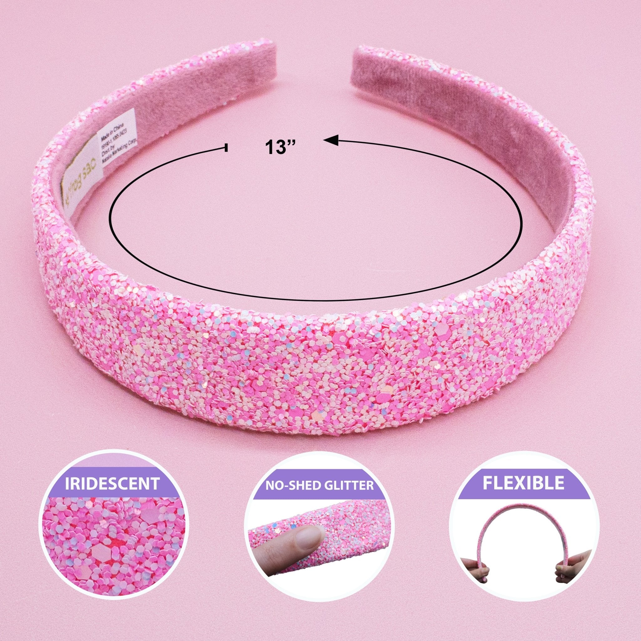 Tapered Chunky Glitter Headband - FROG SAC