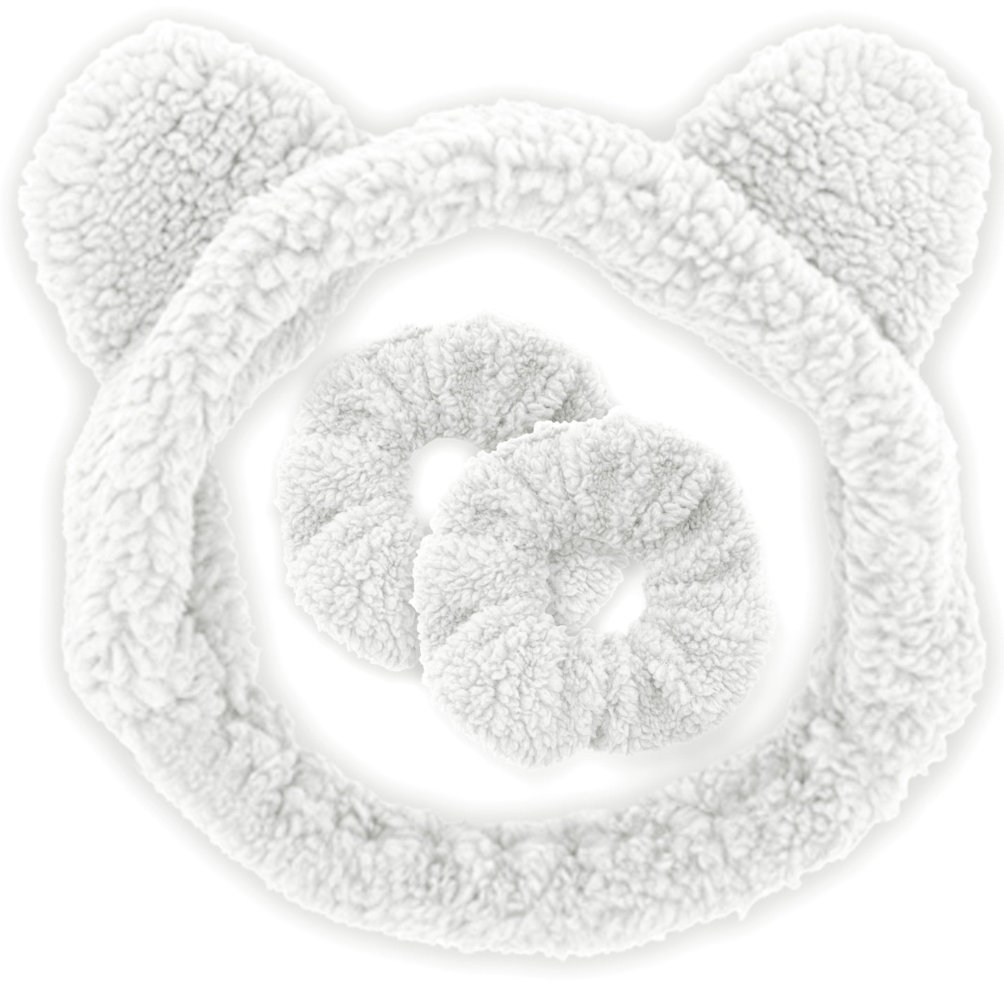 Teddy Bear Ear Spa Headband and Scrunchie Wristbands - FROG SAC