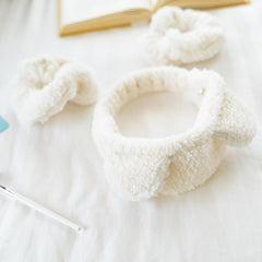 Teddy Bear Ear Spa Headband and Scrunchie Wristbands - FROG SAC