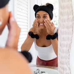 Teddy Bear Spa Headwrap and Scrunchies Set - FROG SAC