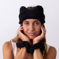 Teddy Bear Spa Headwrap and Scrunchies Set - FROG SAC
