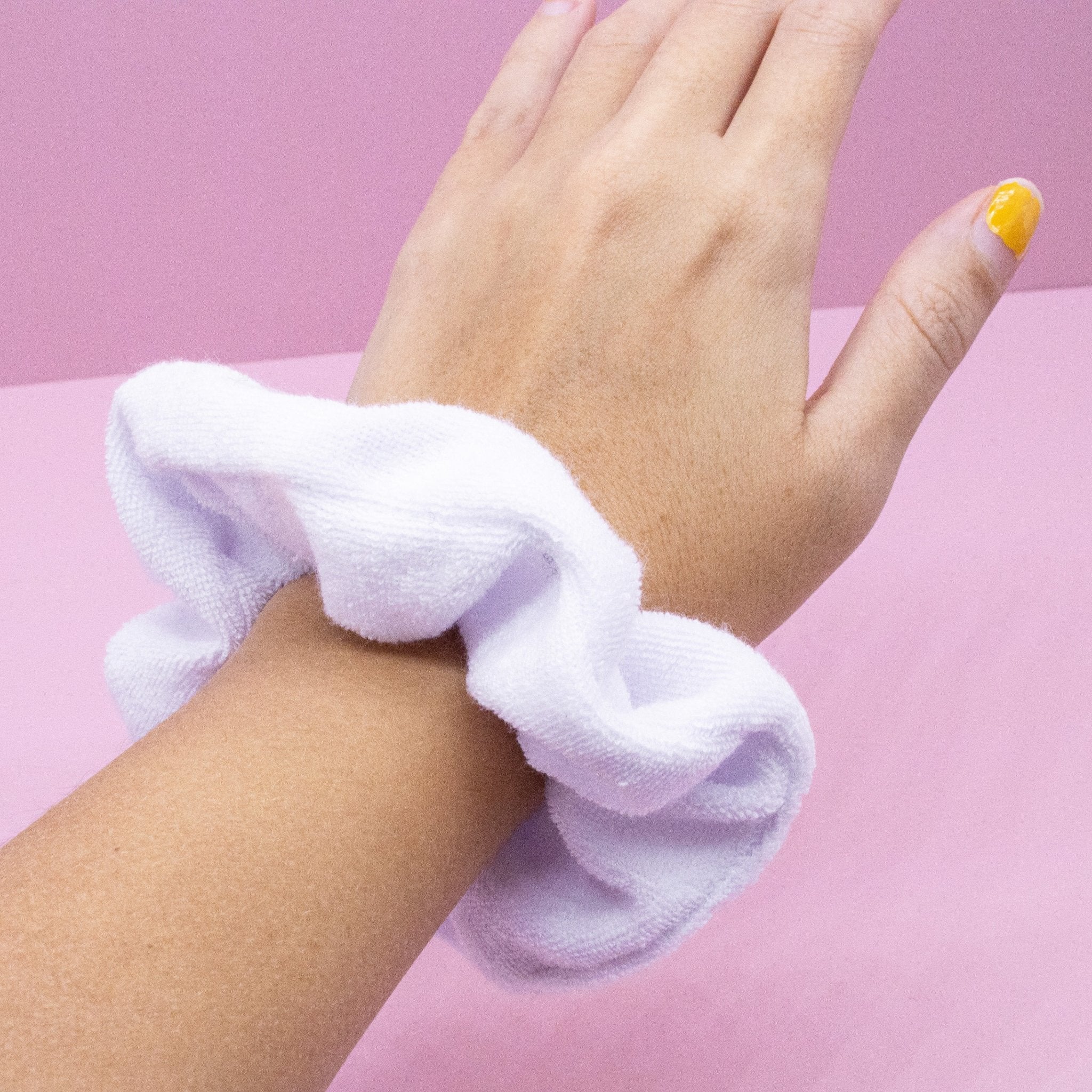 Terrycloth Knot Spa Headband and Scrunchie Wristbands - FROG SAC