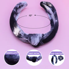 Terrycloth Knot Spa Headband and Scrunchie Wristbands - FROG SAC