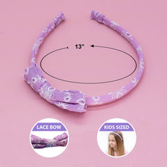 Thin Eyelet Bow Headbands - 4 Pack - FROG SAC