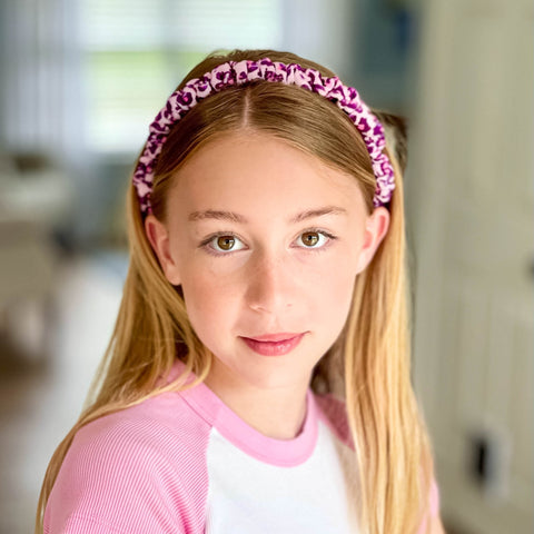 Thin Scrunchie Headbands - 4 Pack Cheetah & Cow - FROG SAC