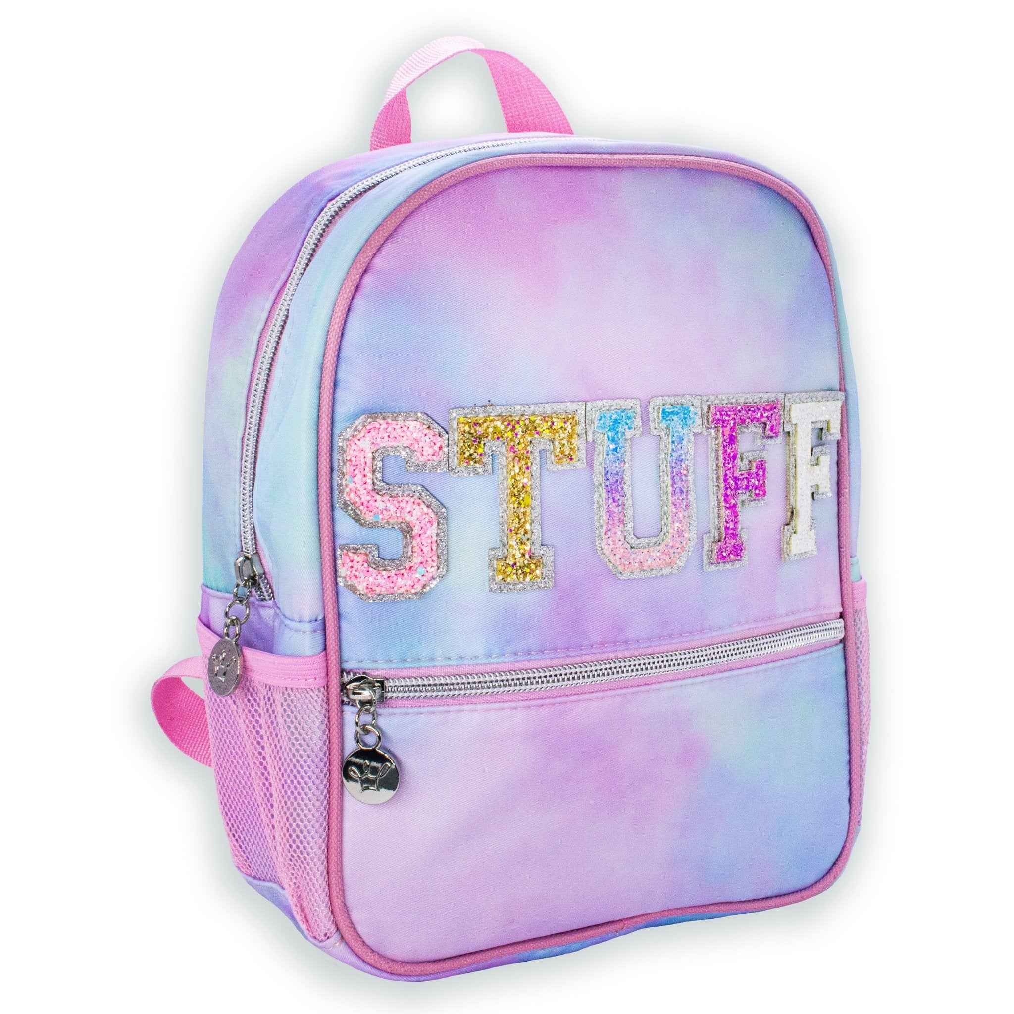 Tie Dye Backpack with Glitter Varsity Patch Letters - Mini - FROG SAC