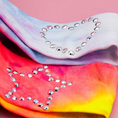 Tie Dye Rhinestone Headbands - 2 Pack - FROG SAC