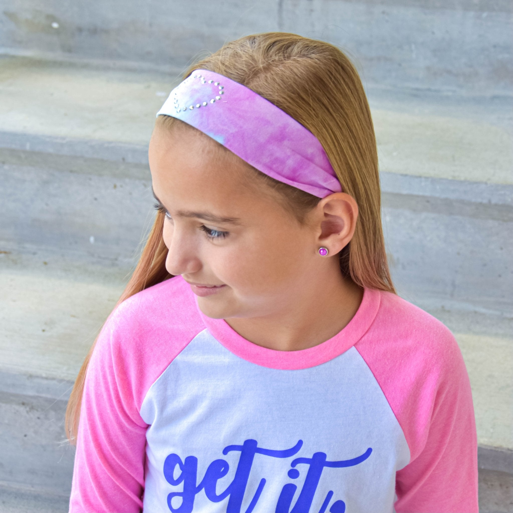 Tie Dye Rhinestone Headbands - 2 Pack - FROG SAC