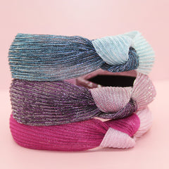 Two Tone Pleated Knot Headbands - 3 Pack - FROG SAC