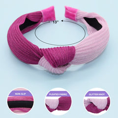 Two Tone Pleated Knot Headbands - 3 Pack - FROG SAC