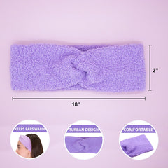 Wide Criss Cross Sherpa Headbands - 2 Pack - FROG SAC