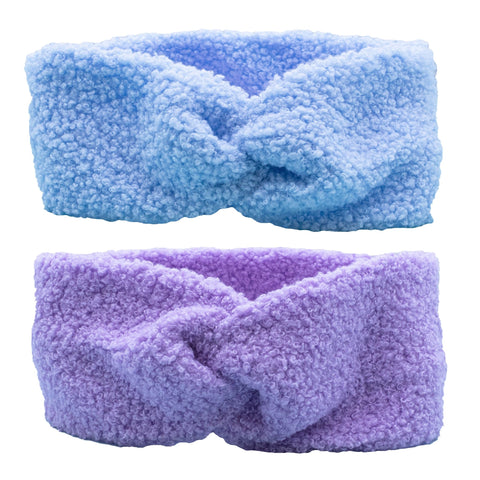 Wide Criss Cross Sherpa Headbands - 2 Pack - FROG SAC