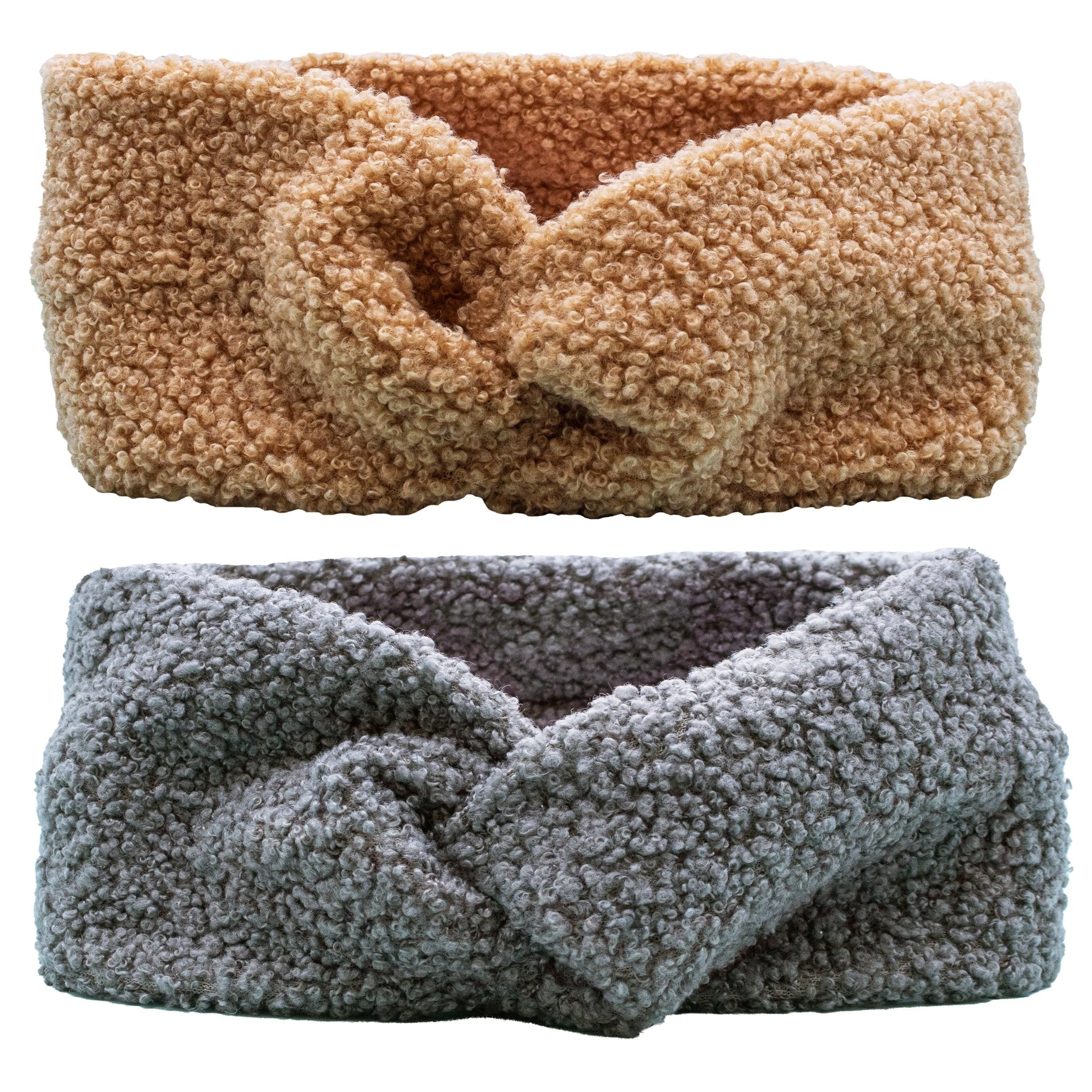 Wide Criss Cross Sherpa Headbands - 2 Pack - FROG SAC