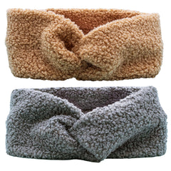 Wide Criss Cross Sherpa Headbands - 2 Pack - FROG SAC