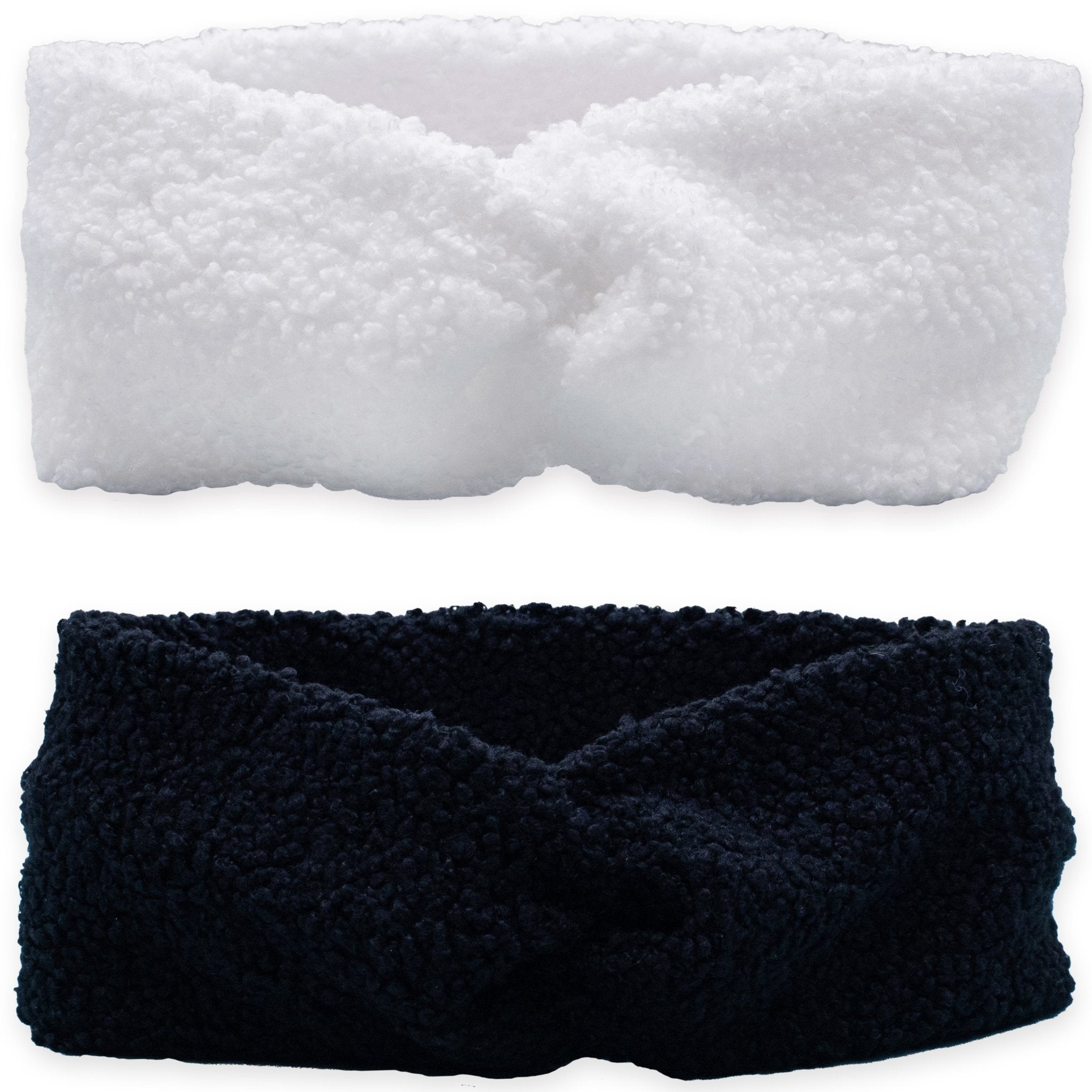 Wide Criss Cross Sherpa Headbands - 2 Pack - FROG SAC