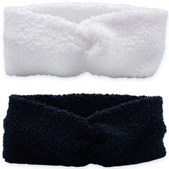 Wide Criss Cross Sherpa Headbands - 2 Pack - FROG SAC