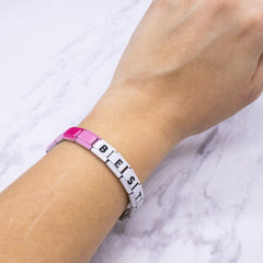 Charm Link Word Bracelet