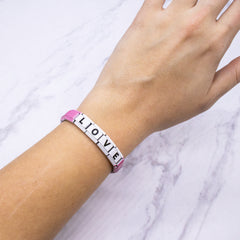 Charm Link Word Bracelet