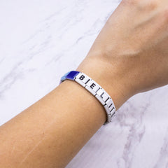 Charm Link Word Bracelet